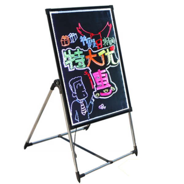 5Cgo 37526314886 螢光板熒光板發光led廣告牌電子黑板發光板廣告架支架熒光黑板 60*80 WXP92100