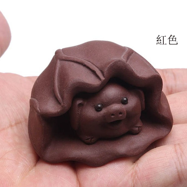 5Cgo 524865282391 手工紫砂精品茶壺茶杯泡茶功夫茶茶盤茶玩茶寵擺件荷葉小豬茶道配件創意招財 HJT84000