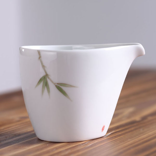 5Cgo 552842725667 釉下彩公道杯茶壺茶杯泡茶茶道陶瓷茶海分茶器公杯家用分茶杯白瓷功夫茶具配件  HJT95000