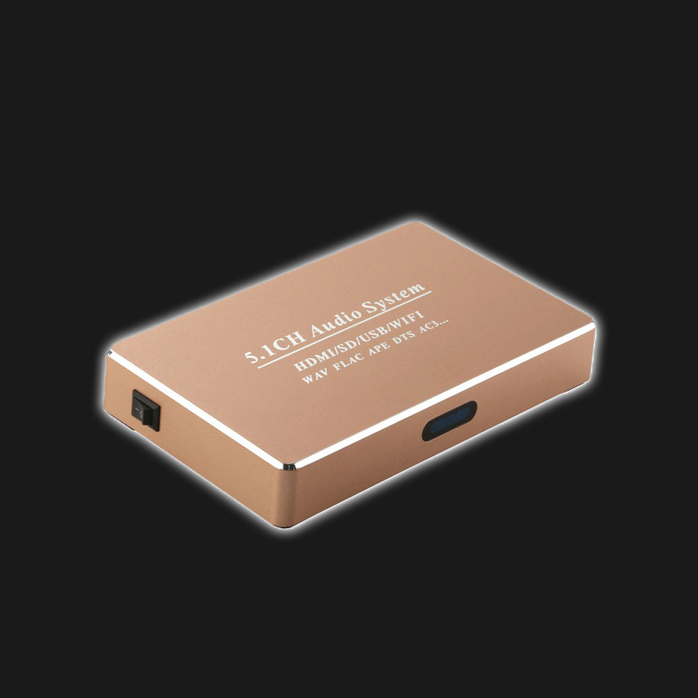 5Cgo 539969395111 HDMI 音頻 DTS 杜比 AC3 解碼器無線 5.1手機 WIFI 推送音樂盒U盤無損播放 PY81300