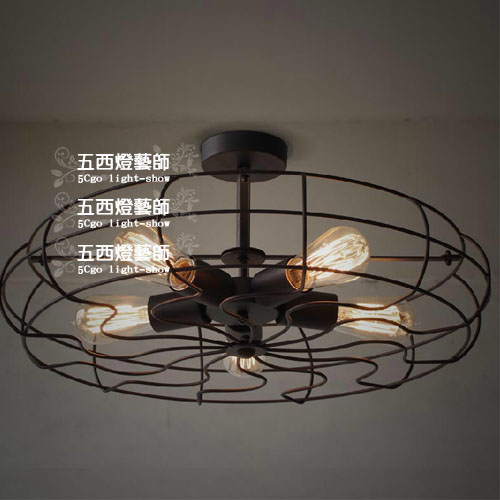 5Cgo 36805822323  Loft RH 美式鄉村工業風個性 工業風電扇吸頂燈   SHM99300